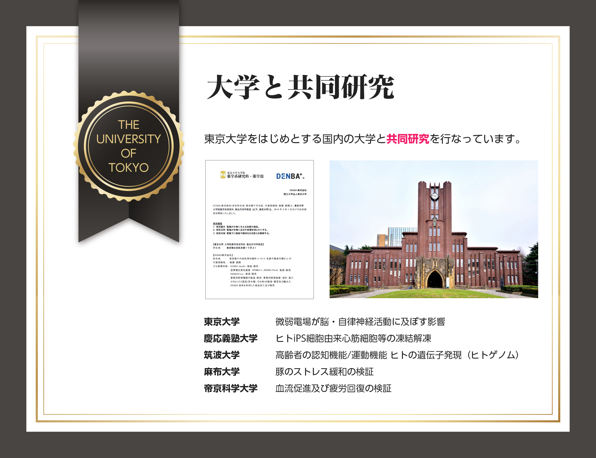 東京大学と共同研究